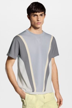 [루이비통] 그래픽 코튼 자카드 반팔 크루넥 티셔츠 1AJR75