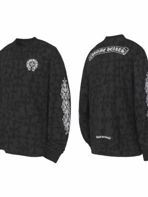 [크롬하츠] 그레이브야드 세메터리 크로스 롱슬리브 티셔츠