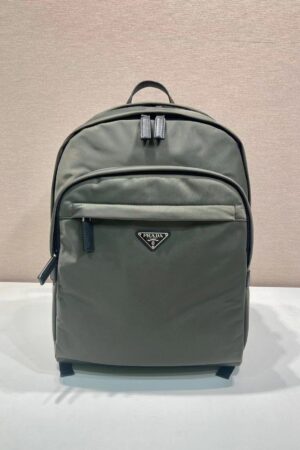 [프라다] 리나일론 및 사피아노 가죽 백팩 (그린) 2VZ048