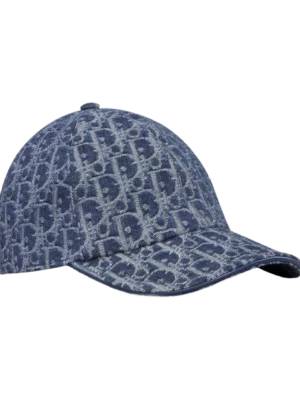 [디올] 오블리크 D-플레이어 캡 스톤워시드 데님 자카드