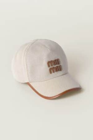 [미우미우] 캔버스 및 가죽 베이스볼 캡 5HC179 (3 COLORS)