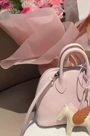 [에르메스] 미니 볼리드 09 Mauve Pale 산양가죽 숄더백