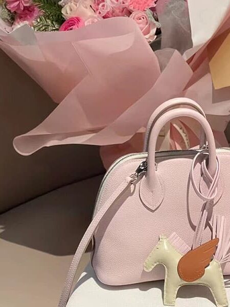 [에르메스] 미니 볼리드 09 Mauve Pale 산양가죽 숄더백