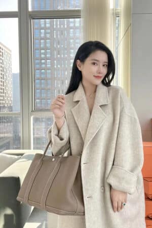 [에르메스] 가든파티 30 /36cm CK18 Etoupe 은장 핸드백