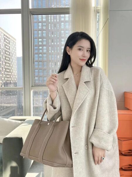 [에르메스] 가든파티 30 /36cm CK18 Etoupe 은장 핸드백