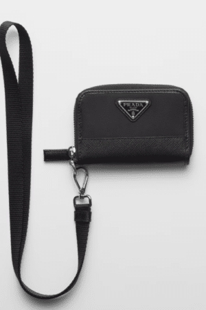 [프라다] 리나일론 및 사피아노 가죽 동전 지갑 2MR039