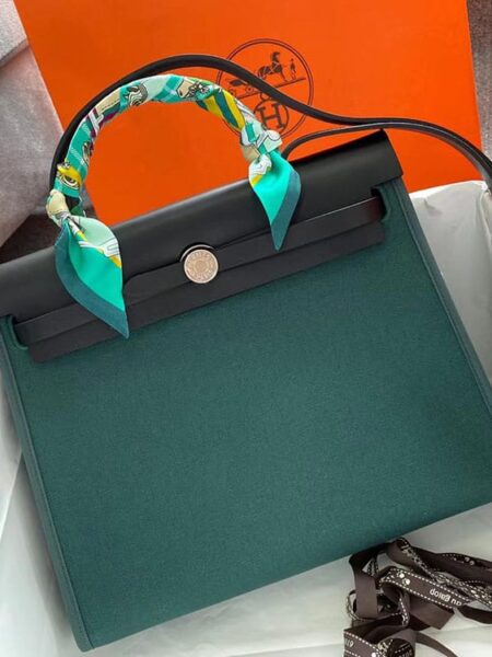 [에르메스] 켈리 kelly Herbag 31cm Z6 Malachite+블랙