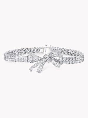 [그라프] 틸다의 보우 다이아몬드 더블 스트랜드 브레이슬릿 RGB314