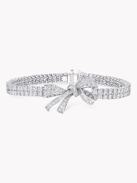 [그라프] 틸다의 보우 다이아몬드 더블 스트랜드 브레이슬릿 RGB314