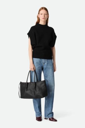 [보테가베네타] 피나코테카 라지 블랙/퐁당트