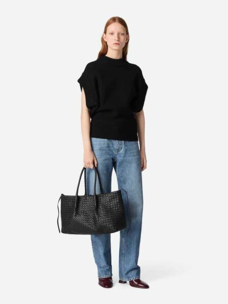 [보테가베네타] 피나코테카 라지 블랙/퐁당트