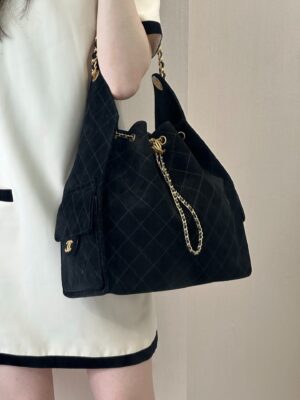 [샤넬] 25백 호보 미디엄 스웨이드 AS5311