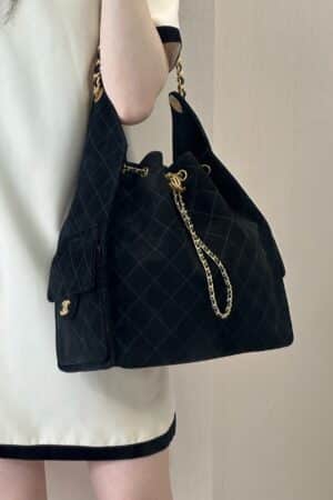 [샤넬] 25백 호보 미디엄 스웨이드 AS5311