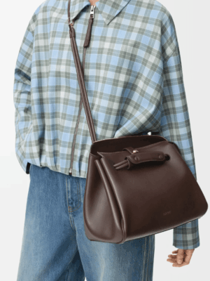 [로에베] 미디엄 마드리드 백 서플 카프스킨/다크브라우니