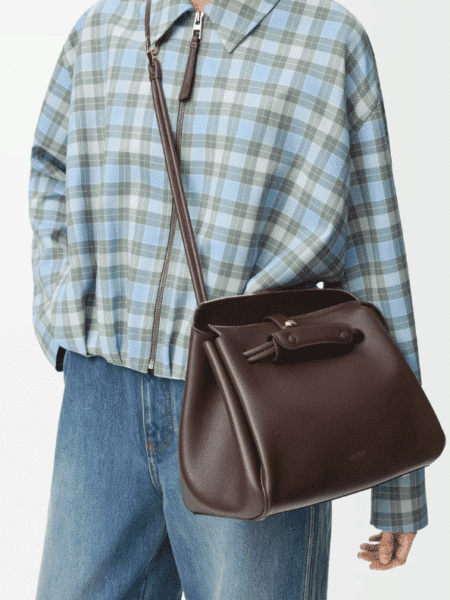 [로에베] 미디엄 마드리드 백 서플 카프스킨/다크브라우니