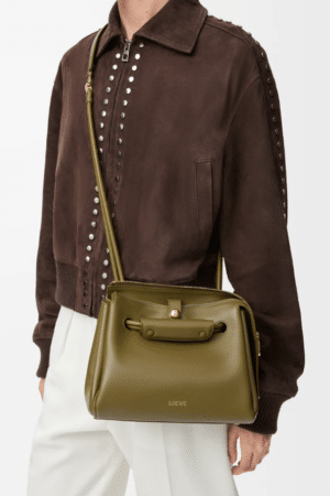 [로에베] 스몰 마드리드 백 서플 카프스킨/올리브