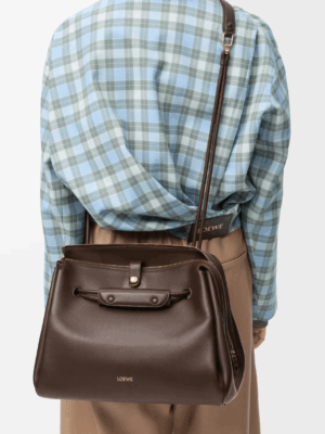 [로에베] 스몰 마드리드 백 서플 카프스킨/다크브라우니