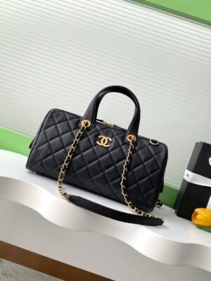 [샤넬] 라지 볼링 백 캐비어 AS5579