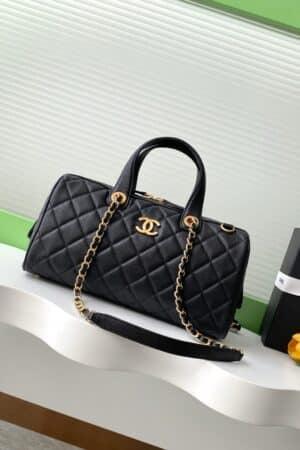 [샤넬] 라지 볼링 백 캐비어 AS5579