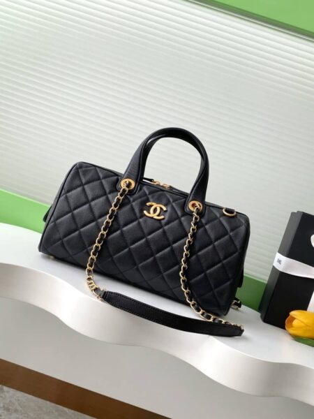 [샤넬] 라지 볼링 백 캐비어 AS5579