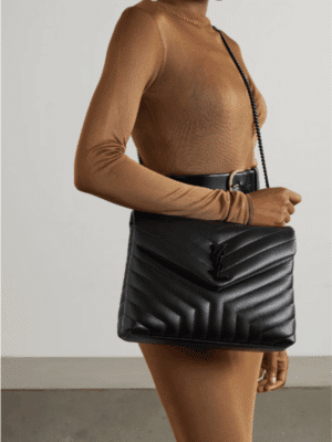 [생로랑] 루루 미디엄 숄더백 블랙 흑장 574946