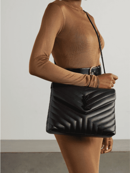 [생로랑] 루루 미디엄 숄더백 블랙 흑장 574946