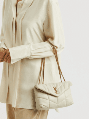 [생로랑] 푸퍼 토이 숄더백 크림 759337