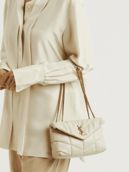 [생로랑] 푸퍼 토이 숄더백 크림 759337