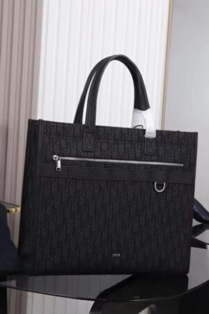 [디올] 사파리 블랙 자카드 토트백 1ESSH224YKY