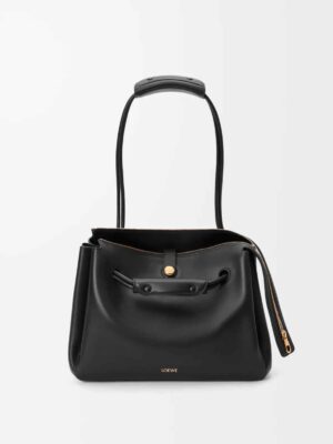 [로에베] 미디엄 마드리드 백 서플 카프스킨/블랙