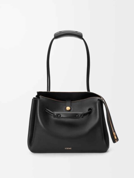 [로에베] 미디엄 마드리드 백 서플 카프스킨/블랙