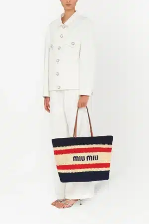 [미우미우] 라피아 및 코튼 토트 백 5BG228_2DO3_F03QS_V_OOO