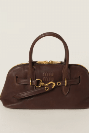 [미우미우] 아방뛰르 나파 가죽 탑 핸들 백 5BB168