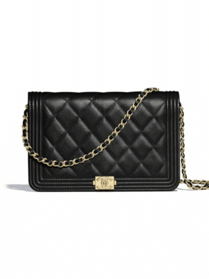 [샤넬] 보이 woc 램스킨 체인 크로스백 A80287