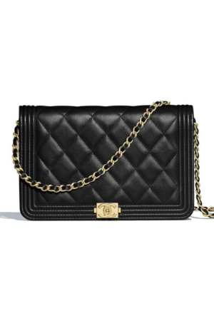 [샤넬] 보이 woc 램스킨 체인 크로스백 A80287