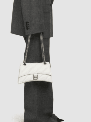 [발렌시아가] 크러쉬 스몰 퀼티드 체인백 옵틱 화이트 716351210J09001