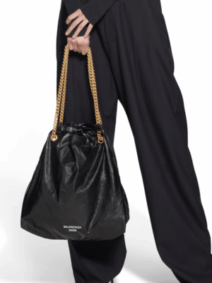 [발렌시아가] 크러쉬 미디엄 토트백 블랙 742941210IT1000