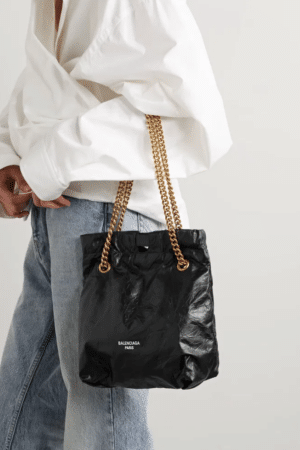 [발렌시아가] 크러쉬 스몰 토트백 블랙 742942210IT1000