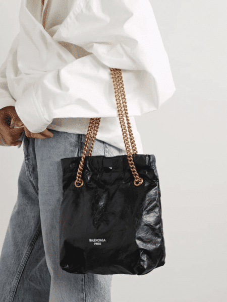 [발렌시아가] 크러쉬 스몰 토트백 블랙 742942210IT1000