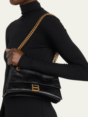 [발렌시아가] 크러쉬 스몰 체인백 블랙 716351210IT1000