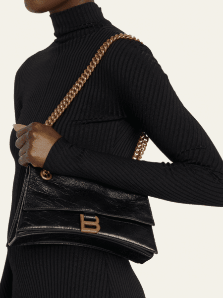 [발렌시아가] 크러쉬 스몰 체인백 블랙 716351210IT1000