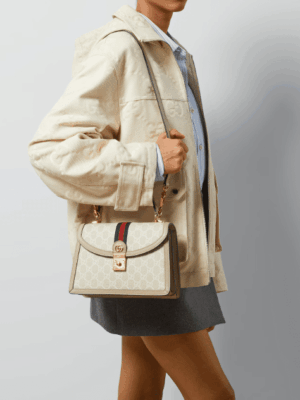 [구찌] 오피디아 스몰 GG 탑 핸들백 651055 UULAG 9682