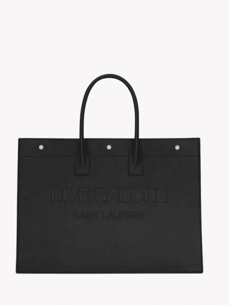 [생로랑] 스무스 가죽 소재의 리브 고시 라지 토트백 587273CWTFE1000