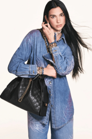 [샤넬] 25백 호보 미디엄 블랙 램스킨 AS5311