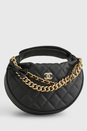 [샤넬] 파우치 그레인드 샤이니 카프스킨 & 골드 메탈 블랙 AP3943 B16288 94305