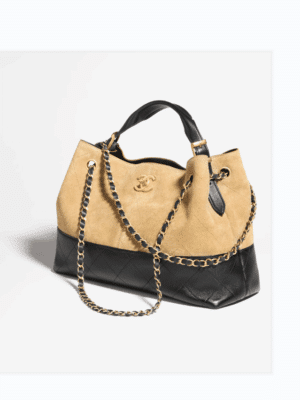 [샤넬] 스몰 쇼핑백 스웨이드 카프스킨 AS5634