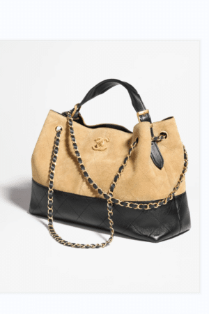 [샤넬] 스몰 쇼핑백 스웨이드 카프스킨 AS5634