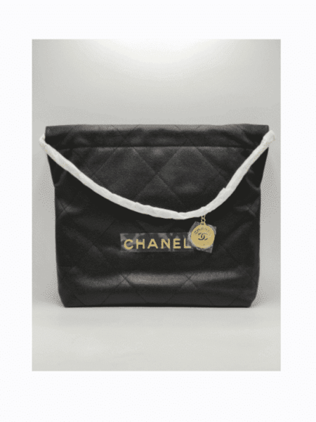 [샤넬] 22 스몰 금장 핸드백 캐비어 AS3260