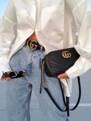 [구찌] GG 마몽 스몰 마틀라세 숄더백 447632