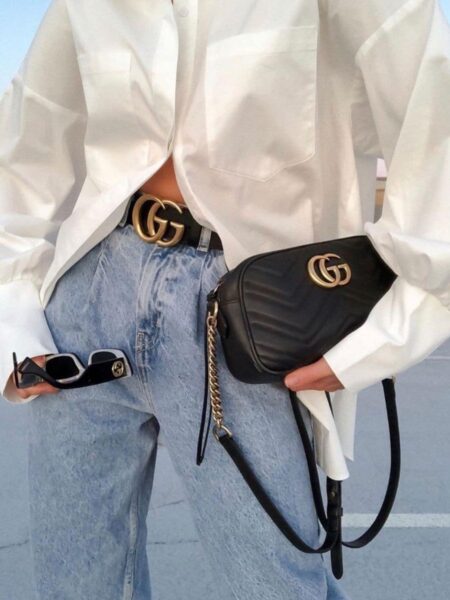 [구찌] GG 마몽 스몰 마틀라세 숄더백 447632